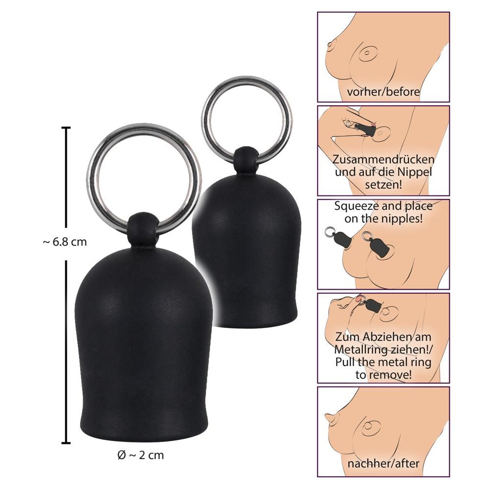 Nipple Suckers med metallring og vakuumeffekt