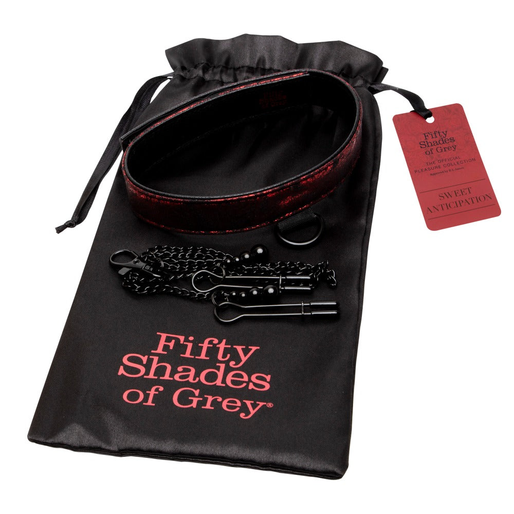 Fifty Shades of Grey Sweet Anticipation Halsbånd med Nippelklemmer