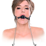 Deluxe Ball Gag med Brystklemmer