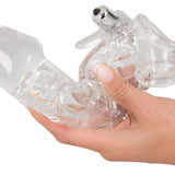 Crystal Clear Penis Sleeve with Extension and Vibration