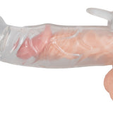 Crystal Clear Penis Sleeve with Extension and Vibration