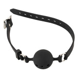 Sort silikon ball gag med pustehull