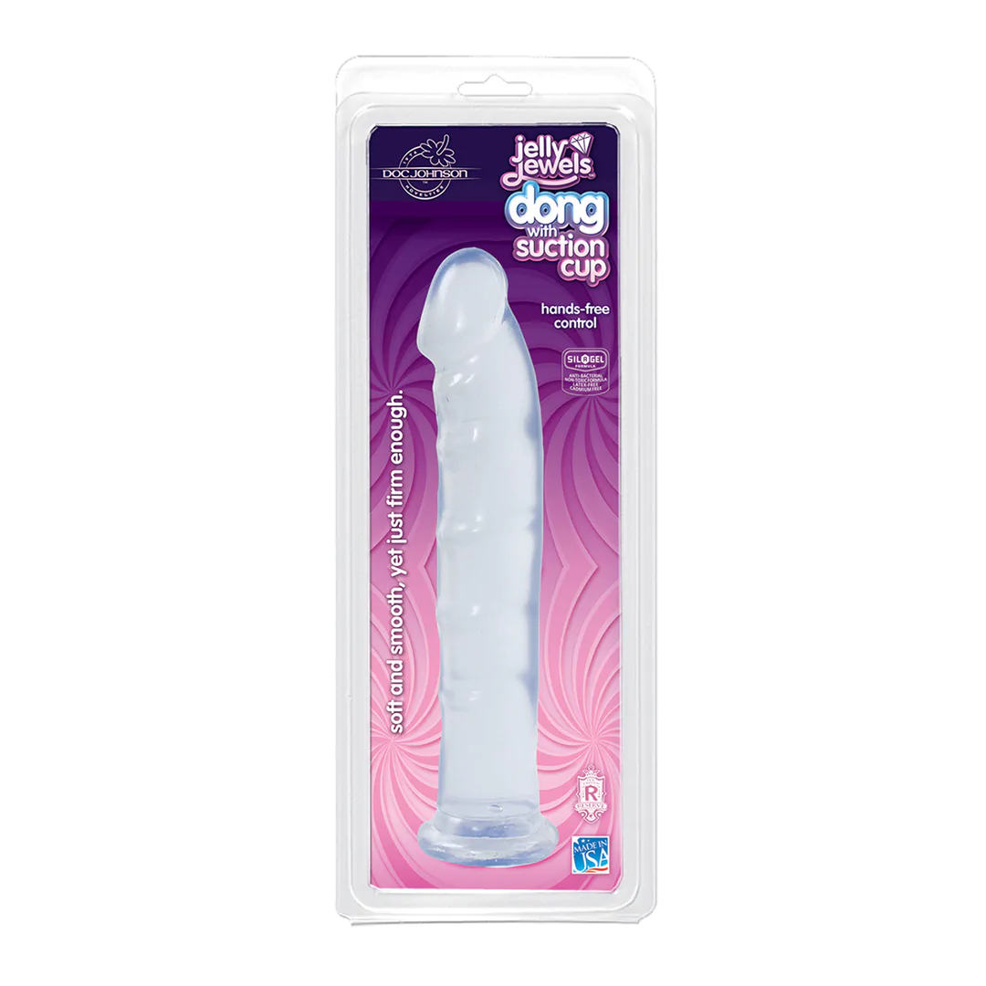 Jelly Jewels Dildo med Sugekopp - krystallklar