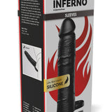 FERNO Penis Sleeve Liquid Silicone Ring 18 cm – sort
