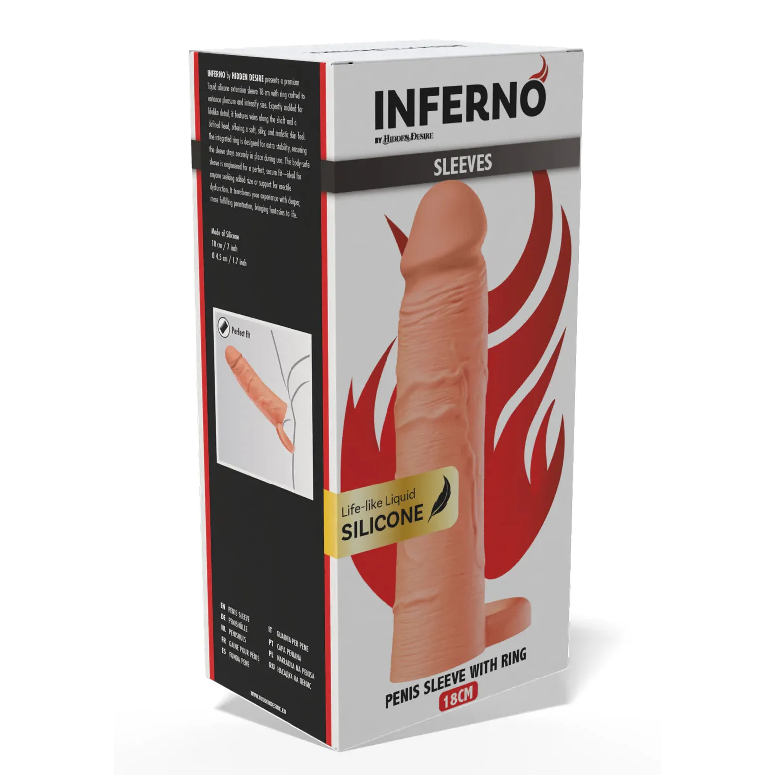 NFERNO Penis Sleeve Liquid Silicone Ring 18 cm