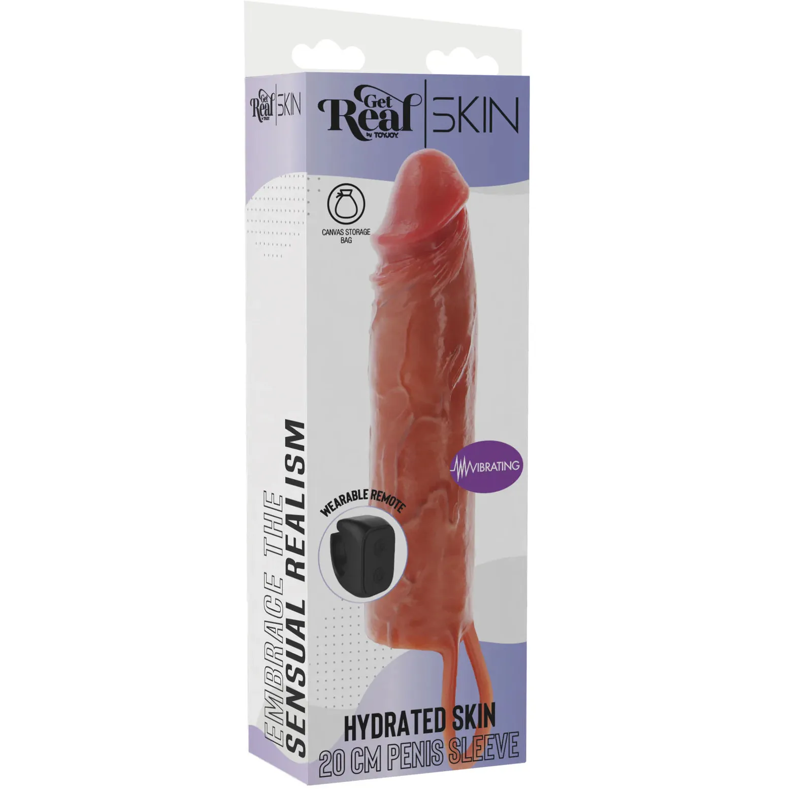 Hydrated Skin Vibrating Penis Sleeve 20 cm - penishylse