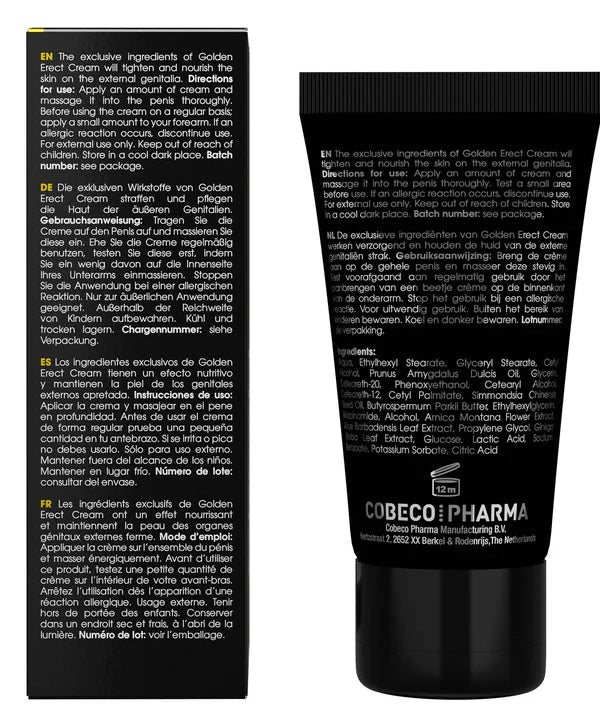 Peniskrem for Bedre Følsomhet og Pleie | Big Boy Golden Erect Cream