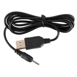 Svart USB ladekabel med standard USB-A og DC-plugg for vibrator.