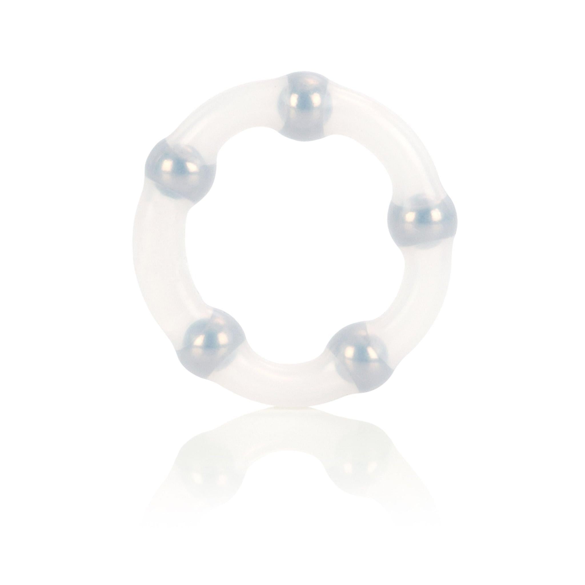 Metallic Bead PenisRing - med stimulerende kuler