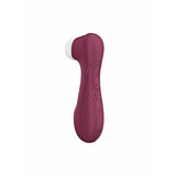 Satisfyer Pro 2 Generasjon 3 i matt plommefarge med hvit silikonmunn og kontrollknapper.