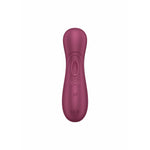 Satisfyer Pro 2 Generasjon 3 i matt mørk rosa silikon med kontrollknapper og logo.