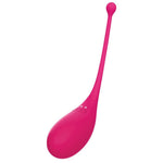 Palpitation vibrerende egg i rosa silikon med lang hale og kontrollknapper.