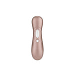 Satisfyer Pro 2 lufttrykksvibrator i elegant gull med hvite kontrollknapper.