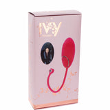 Rosa Ivy Lily vibrasjonsegg med fjernkontroll i en elegant eske med gullbladdesign.