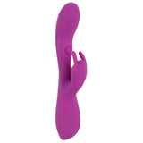 Javida Thumping Rabbit Vibrator i lilla silikon med buet tupp, klitorisstimulator og kontrollknapper.