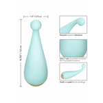ThrillMe klitorisstimulator i mintgrønn silikon, 12 cm lang, med buet form og rund tupp.