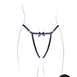 Le Désir Aimé - Brief with Open Crotch and Buttock, Adjustable Slider and Golden Details - One Size