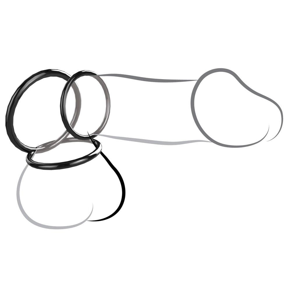 Fantasy C-rings stamina set - for hardere ereksjon og lengre nytelse