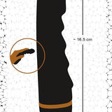 Sort silikon vibrator med penisformet tupp, 5 pirrebølger, og 16,5 cm lengde.
