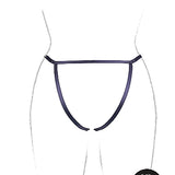 Le Désir Aimé - Brief with Open Crotch and Buttock, Adjustable Slider and Golden Details - Plus Size