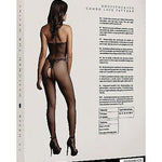 Le Désir Eksklusiv Sort Bodystocking i Fishnet og Blondemønster - One Size