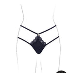 Le Désir Ami - Thong with Adjustable Sliders and Golden Details - One Size