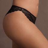 Le Désir Claire - Elastic Lace Brief with Golden Details - Plus Size