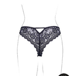 Le Désir Claire - Elastic Lace Brief with Golden Details - One Size