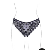 Le Désir Claire - Elastic Lace Brief with Golden Details - One Size