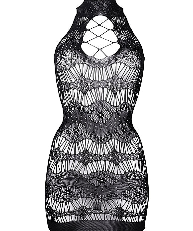 Le Désir Criss Cross Neck Mini Dress - One Size