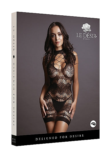 Le Désir Criss Cross Neck Mini Dress - One Size
