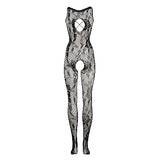 Le Désir Elegant Bodystocking med Kryssende Halslinje - One Size