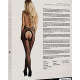 Le Désir Leopardmønstret Halterneck Bodystocking - One Size