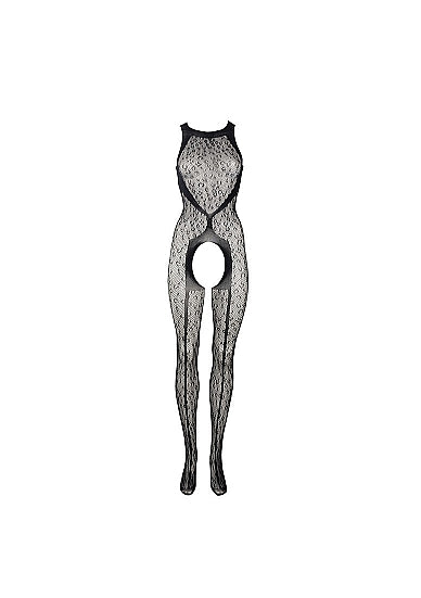 Le Désir Leopardmønstret Halterneck Bodystocking - One Size