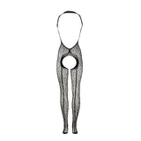 Le Désir Leopardmønstret Halterneck Bodystocking - One Size