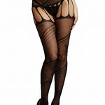 Le Désir Crotchless Cut-Out Pantyhose - One Size