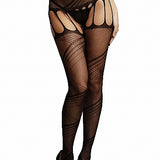 Le Désir Crotchless Cut-Out Pantyhose - One Size