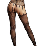 Le Désir Crotchless Cut-Out Pantyhose - One Size