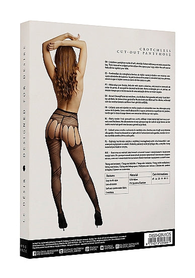 Le Désir Crotchless Cut-Out Pantyhose - One Size