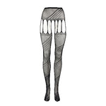 Le Désir Crotchless Cut-Out Pantyhose - One Size