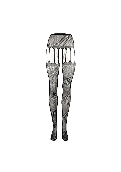 Le Désir Crotchless Cut-Out Pantyhose - One Size