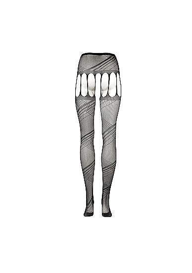Le Désir Crotchless Cut-Out Pantyhose - One Size