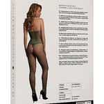 Le Désir Forførende Smaragdgrønn Fishnet og Blonde Bodystocking - One Size
