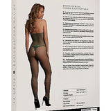 Le Désir Forførende Smaragdgrønn Fishnet og Blonde Bodystocking - One Size