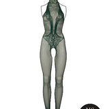 Le Désir Forførende Smaragdgrønn Fishnet og Blonde Bodystocking - One Size