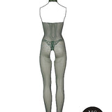 Le Désir Forførende Smaragdgrønn Fishnet og Blonde Bodystocking - One Size