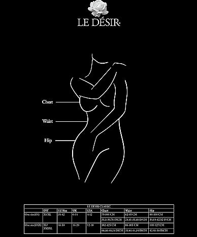 Le Désir Frekk Bodystocking i Fishnet og Fence Net - Plus Size