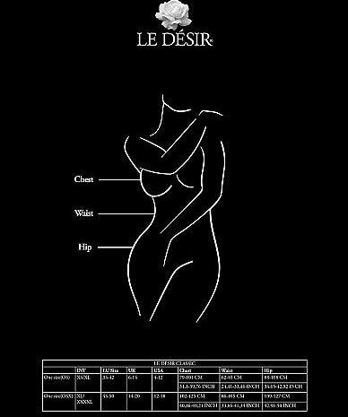 Le Désir Fishnet and Lace Teddy med Strømper - Plus Size
