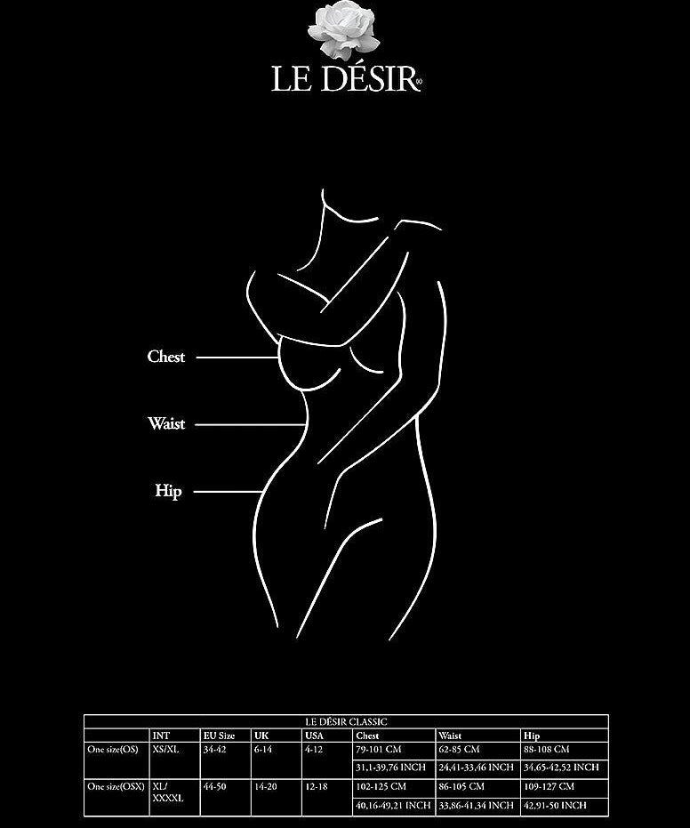 Le Désir Striped, Fishnet Garterbelt - One Size