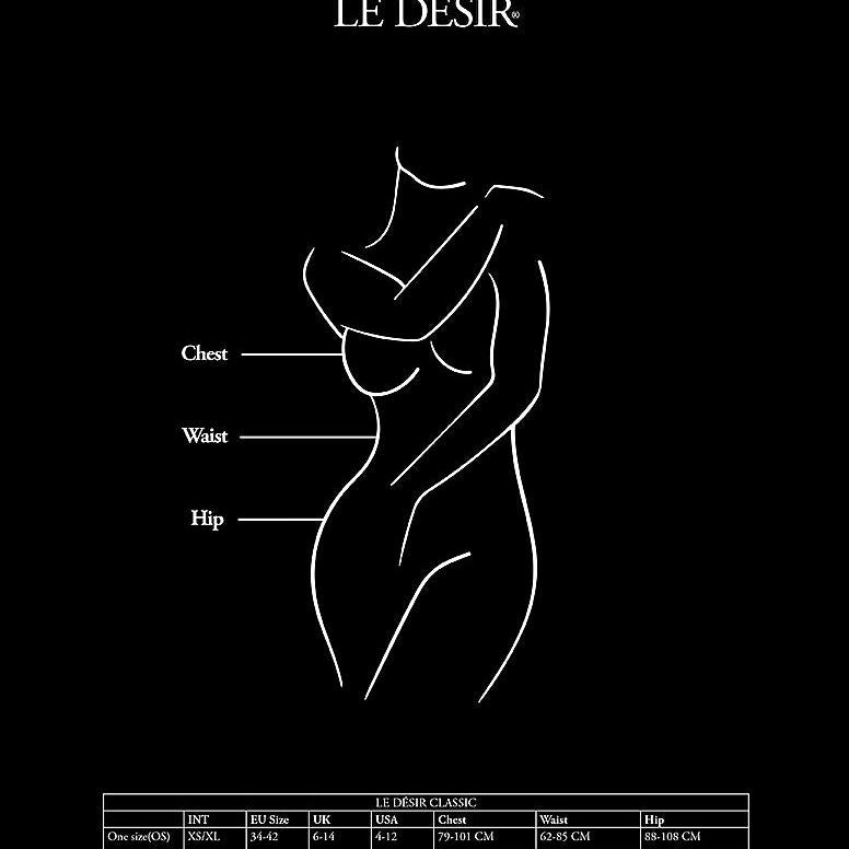 Le Désir Striped, Fishnet Garterbelt - Plus Size